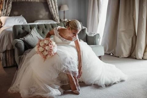 bride with flowers