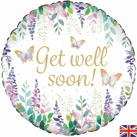 Get Well Soon Plant & Butterfly's Balloon