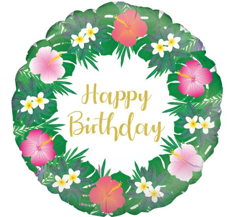 Happy Birthday Hawaiian Balloon