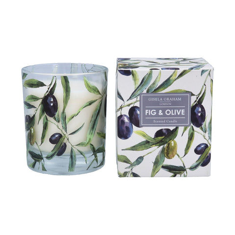 Gisela Graham London Boxed Scented Candle - Fig & Olive