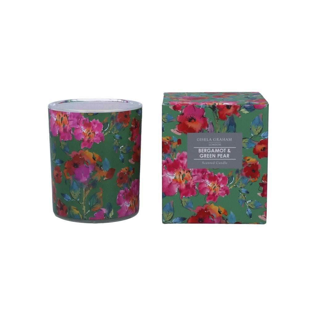 Gisela Graham London Boxed Scented Candle - Bergamot & Green Pear