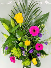 Modern Front Facing Flower Bouquet -(Vibrant Colours) - From