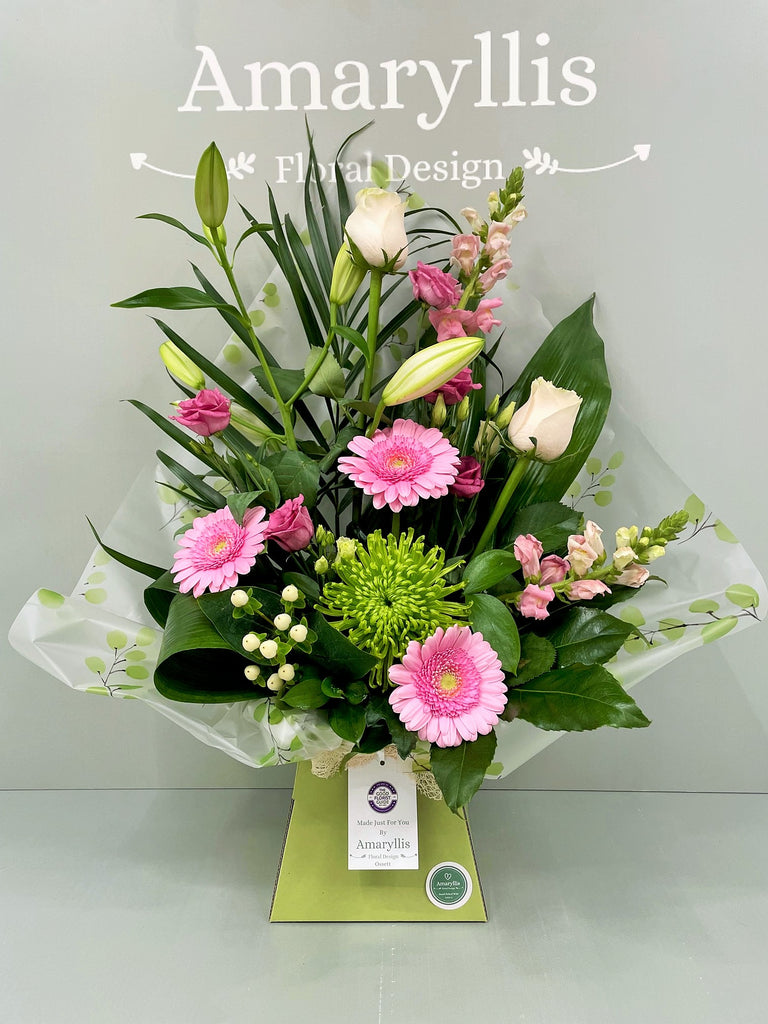 Individually Made Modern Front Facing Bouquet in (Pastels) - From