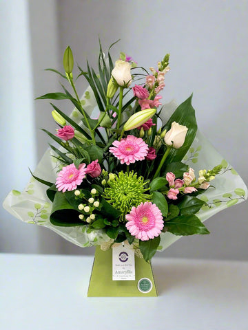 Modern Front Facing Flower Bouquet -(Pastel Colours) - From