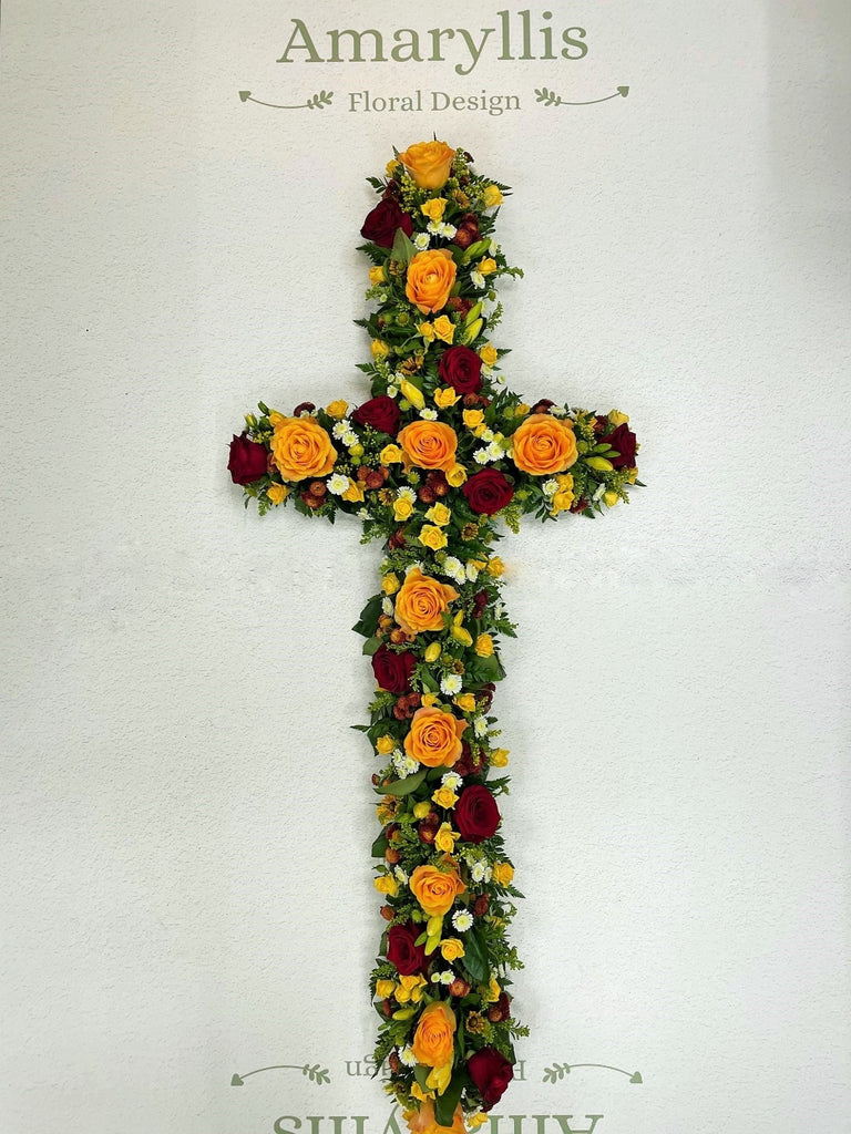 Floral Cross Wreaths (Choice of Colours) -From