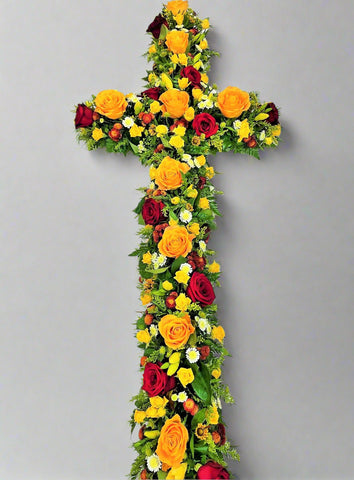 Floral Cross Wreaths (Choice of Colours) -From