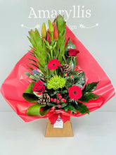 Modern Festive Front Facing Arrangement (Reds)-From