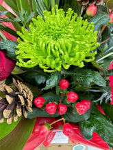 Modern Festive Front Facing Arrangement (Reds)-From