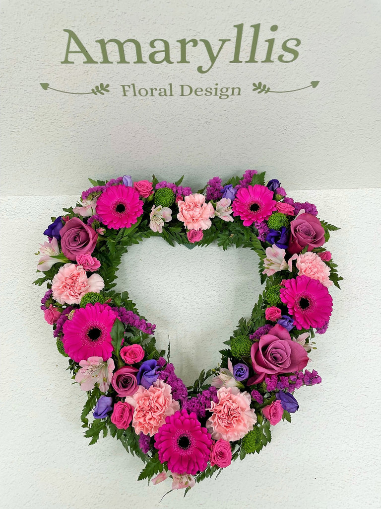 Open Heart Wreaths (Choice of Colours) -From