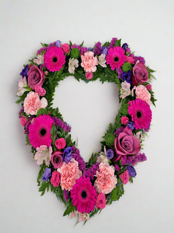 Open Heart Wreaths (Choice of Colours) -From