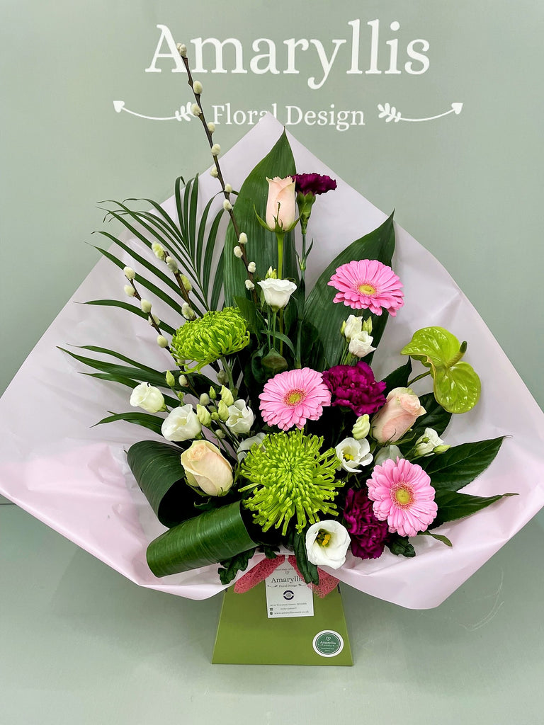 Modern Pastels Front Facing Flower Arrangement-From