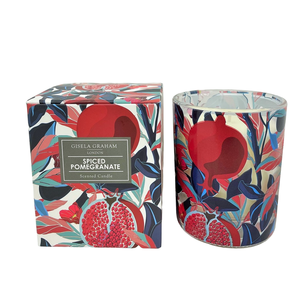 Gisela Graham London Boxed Scented Candle - Spiced Pomegranate
