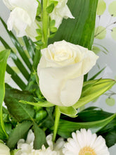 Modern Front Facing Flower Bouquet -(White Tones) - From