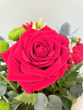 Stunning Red's Christmas Hat Box Arrangement