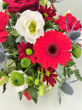 Stunning Red's Christmas Hat Box Arrangement