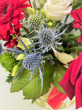 Stunning Red's Christmas Hat Box Arrangement