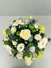Winter Whites in a Christmas Hat Box Arrangement