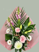 Modern Front Facing Flower Bouquet -(Hint of Pink) - From