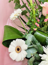 Modern Front Facing Flower Bouquet -(Hint of Pink) - From