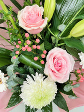 Modern Front Facing Flower Bouquet -(Hint of Pink) - From