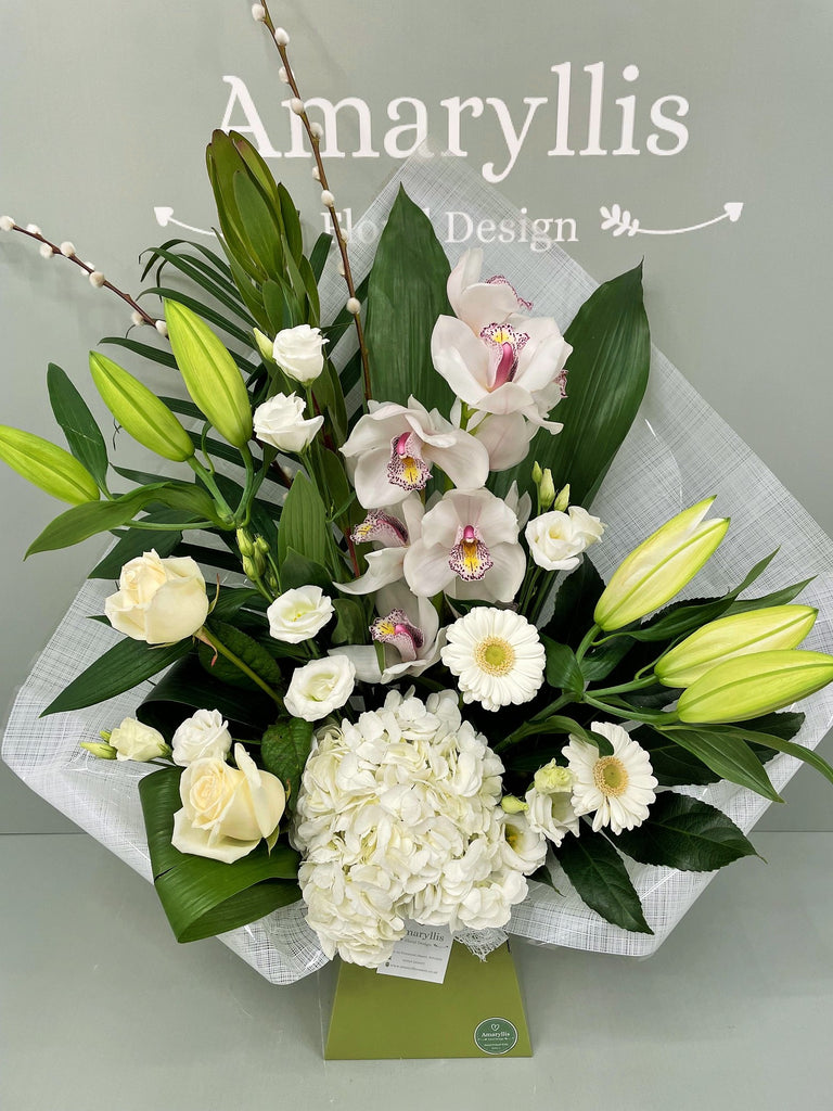 Premium Modern Front Facing Flower Bouquets (Neutrals) - from