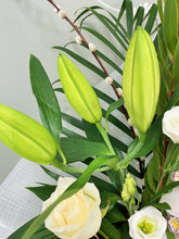 Grand Orchid & Lily Flower Arrangement (Neutral Colours)