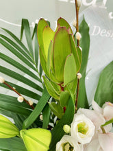 Premium Modern Front Facing Orchid & Lilies Bouquet (Neutrals) - from