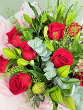 'Pure Romance' Premium Rose & Lilies Aqua Bouquet