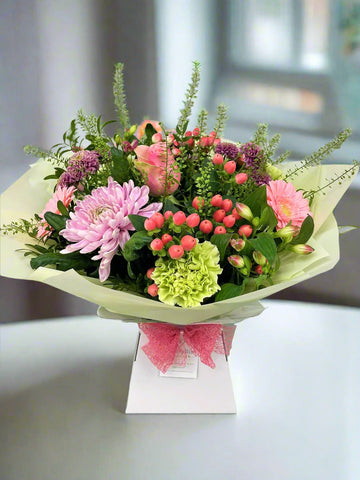 Spring Luxury Blooms Aqua Hand tied Bouquet - From