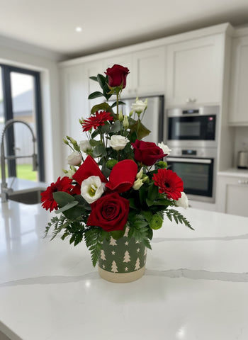 Seasonal Elegance Arrangement a Festive Pot