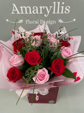Valentine's Mix Rose Bouquet (12 or 24 Rose option)- From