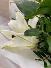 Lilies in Spring Aqua Hand tied Bouquet - From