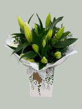 Lilies in Spring Aqua Hand tied Bouquet - From