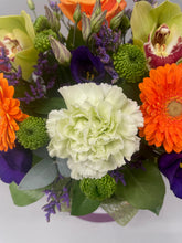 Vibrant Blooms Hatbox Arrangement-From