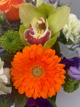 Vibrant Blooms Hatbox Arrangement-From