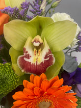 Vibrant Blooms Hatbox Arrangement-From