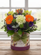 Vibrant Blooms Hatbox Arrangement-From