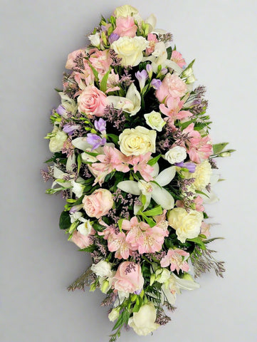 Pastel Colours Double Ended Casket Spray-From