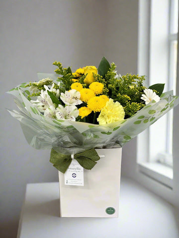 Hand Tied Flower Bouquet in Water -(Yellow Tones) - From