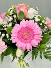 Hat Box Flower Arrangement- (Pastel Colours) -from