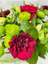 Hand Tied Flower Bouquet in Water -(Red Tones) - From