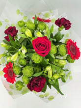 Hand Tied Flower Bouquet in Water -(Red Tones) - From