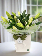 Hand Tied Lily Bouquet in Water (Choice of White or Pinks)