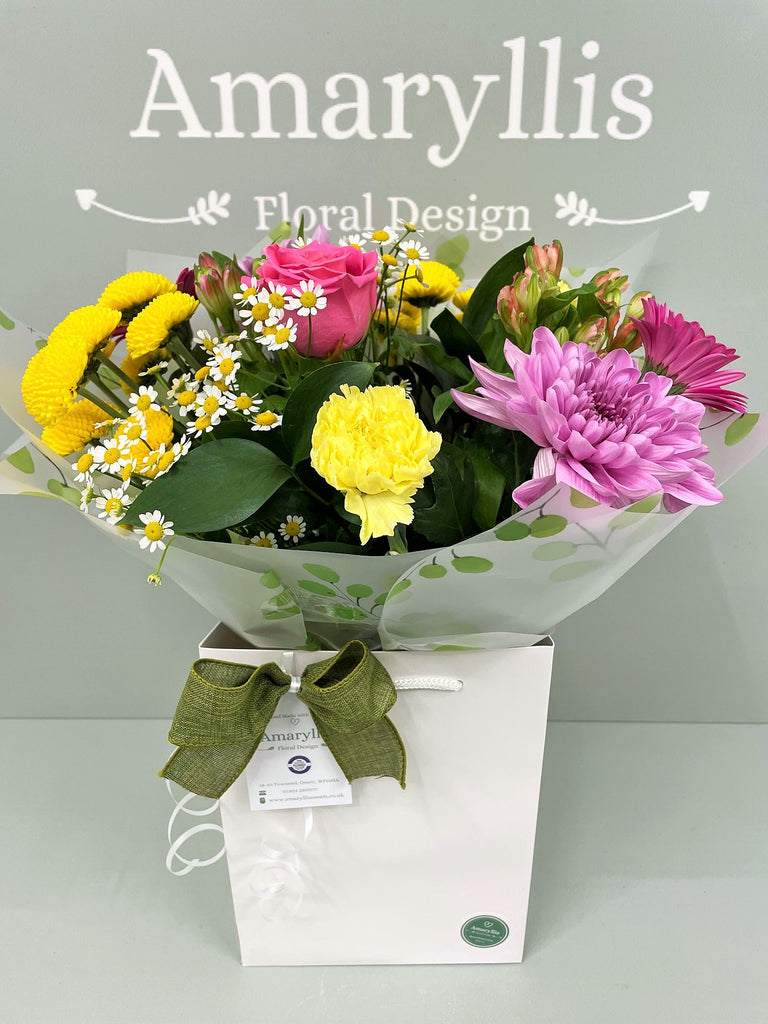 Individually Made Classic Style Hand Tied Bouquet in Water (Vibrant) - From