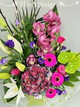 Grand Orchid & Lily Flower Vibrant Arrangement -From