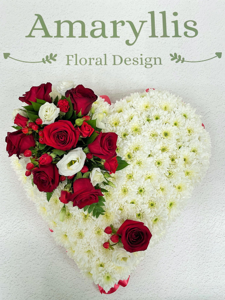 Full Heart with Rose Cluster (Cluster Colour Choice)-From