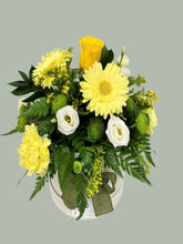 Hat Box Flower Arrangements -(Yellow Tones) -from