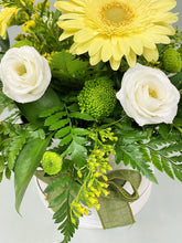 Hat Box Flower Arrangements -(Yellow Tones) -from