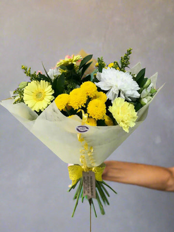 Hand tied Bouquet (Yellow Tones)-From