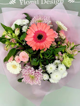 Aqua Hand Tied Flower Bouquet -(Pastel Colours) - From